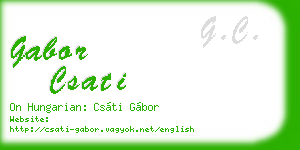 gabor csati business card